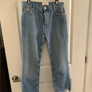 We The Free Light Blue Straight Jeans